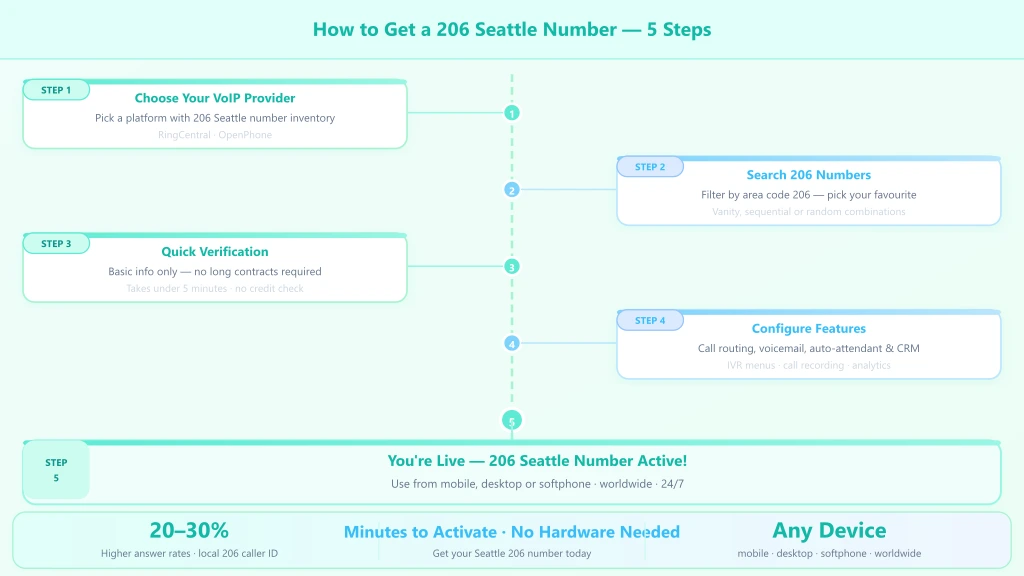 How to get a 206 number for your business — 5-step guide to activating a Seattle virtual phone number