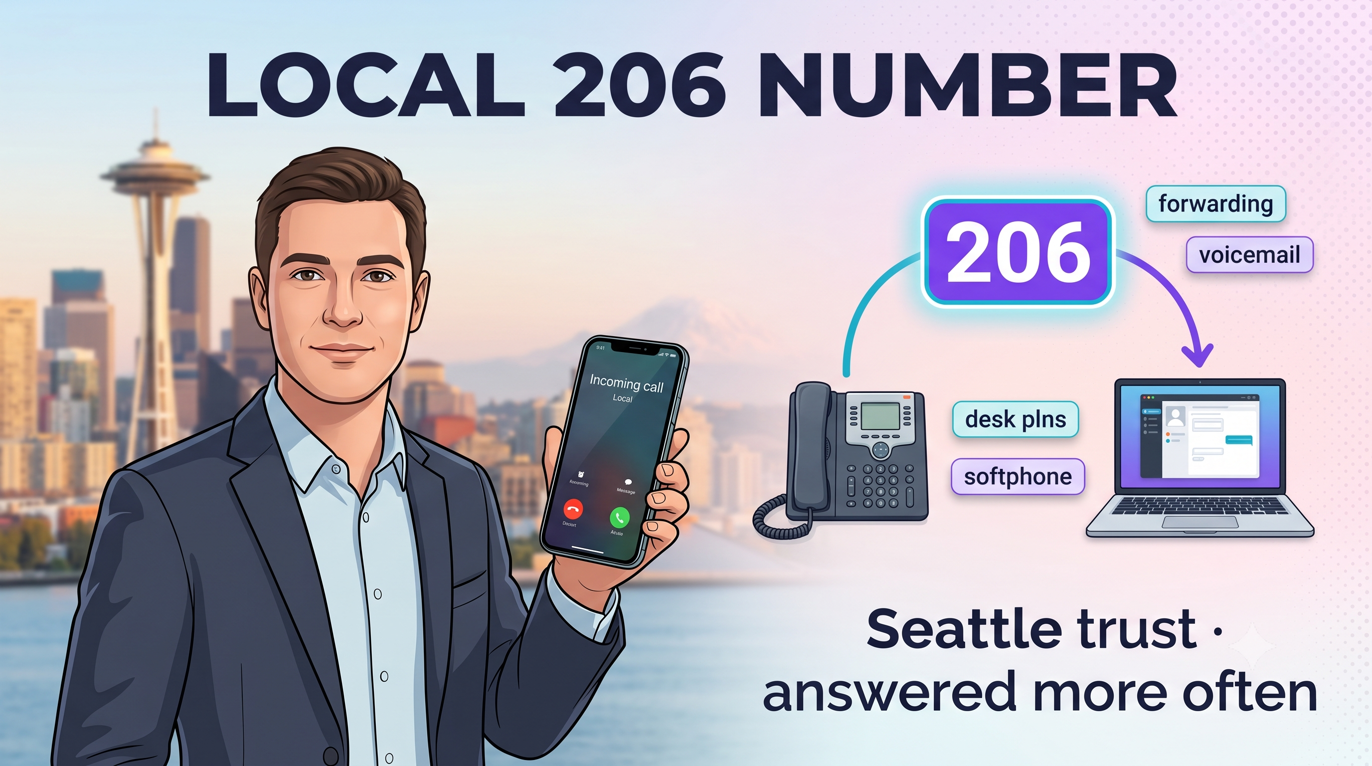 How to get a 206 number for your business — 5-step guide to activating a Seattle virtual phone number