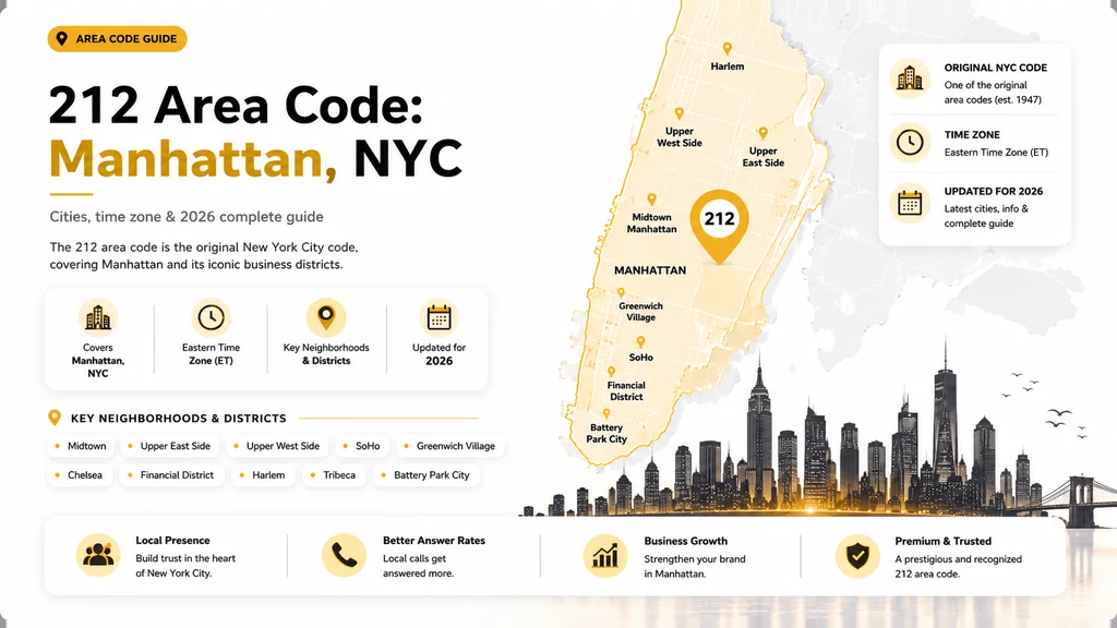 212 Area Code: Manhattan NYC — Cities, Time Zone & Complete Guide