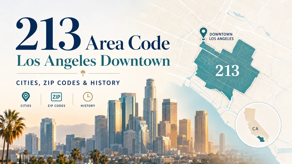 213 Area Code: Los Angeles Downtown — Cities, ZIP Codes & History banner