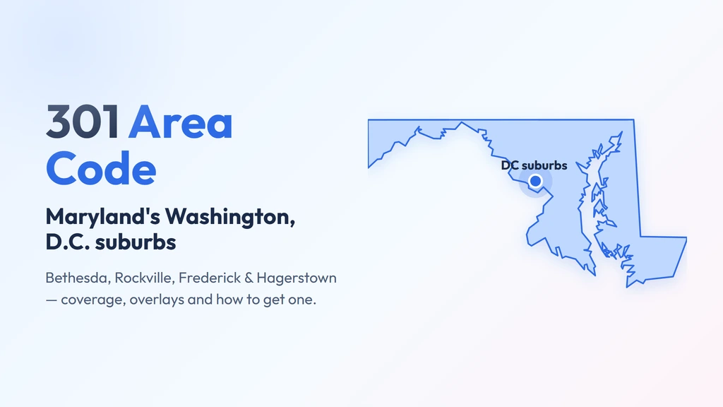 301 Area Code: Maryland's DC Suburbs Explained banner
