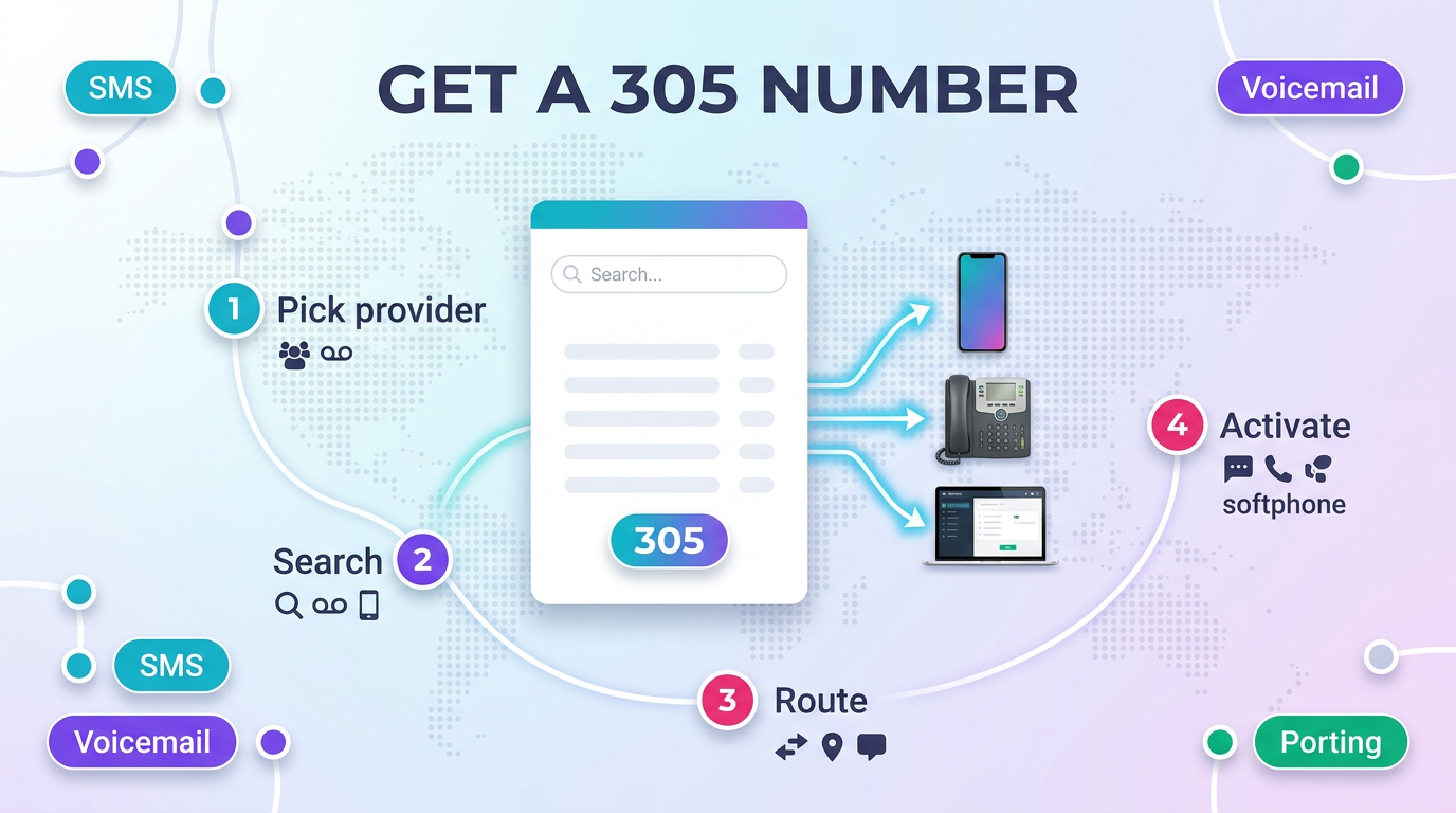 How to get a 305 Miami number — steps to activate a virtual South Florida area code