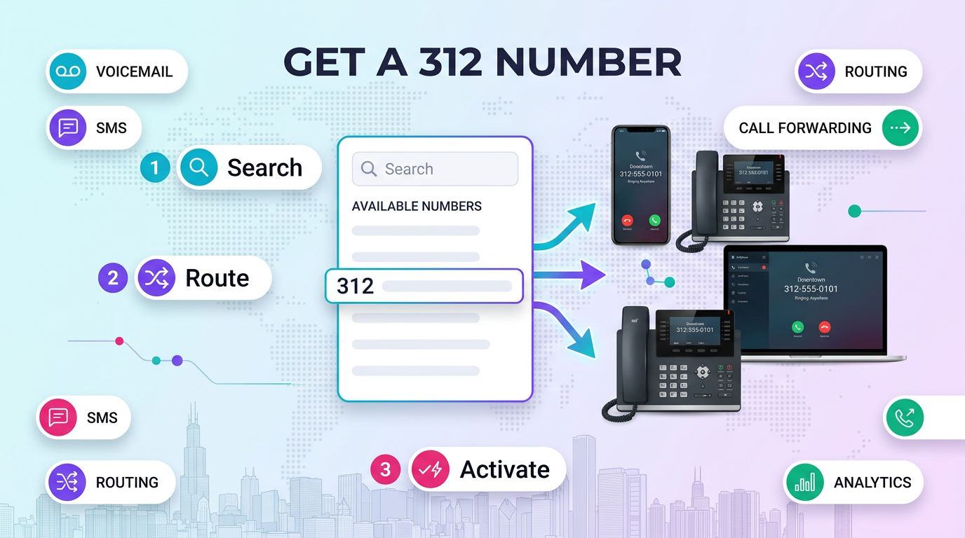 How to get a 312 Chicago number — steps to activate a virtual downtown Chicago area code