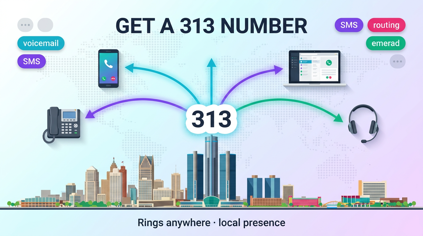 How to get a 313 Detroit number — steps to activate a virtual 313 area code