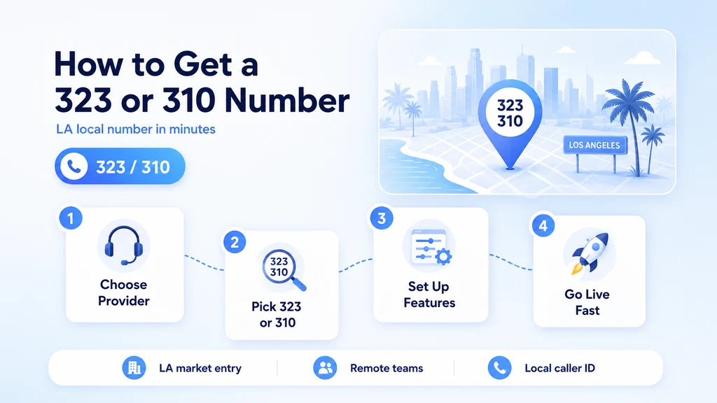 How to get a 323 or 310 number — 5-step activation guide for Los Angeles virtual phone numbers