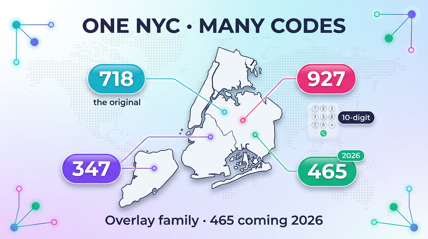 Timeline of New York City area code history from 1947 to 2011