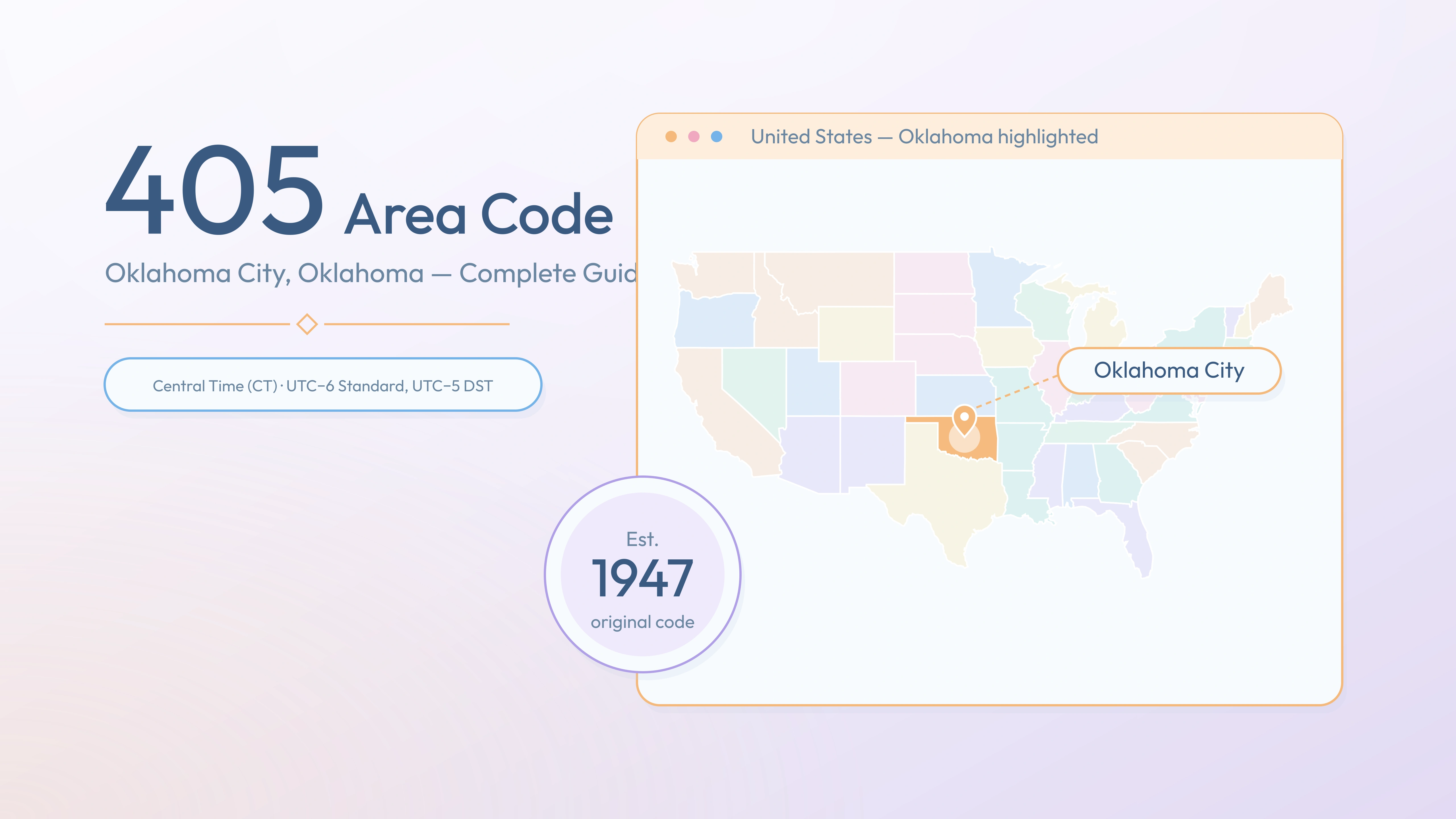 405 Area Code: Oklahoma City, Oklahoma — Cities, Overlay & Business Guide