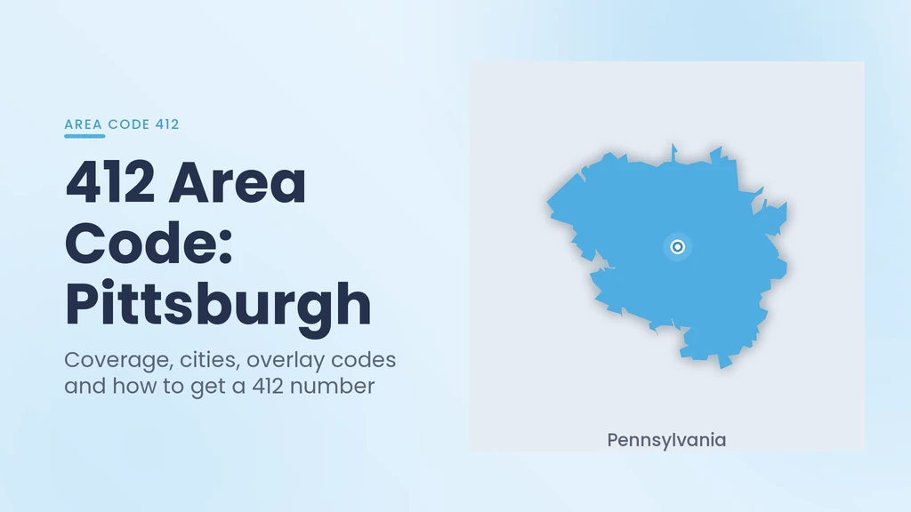 412 Area Code: Pittsburgh, Pennsylvania — Cities, Overlay & Business Guide banner