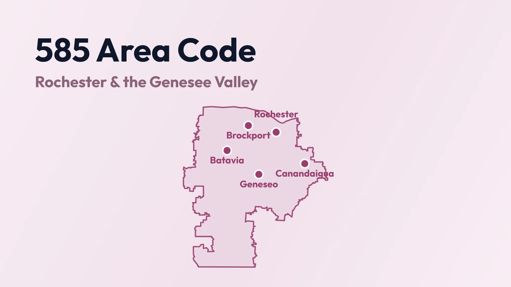 585 Area Code: Rochester & the Genesee Valley banner