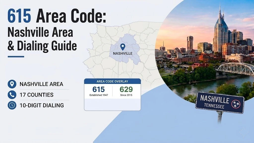 615 Area Code: Nashville, Tennessee — Cities, Overlay & Business Guide