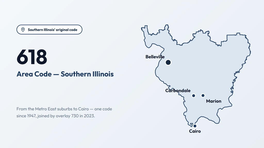 618 Area Code: Southern Illinois Location & History banner