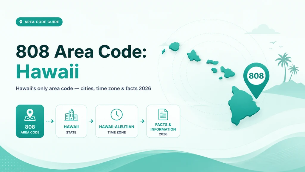 808 Area Code: Hawaii's Only Area Code — Cities, Time Zone & Facts banner