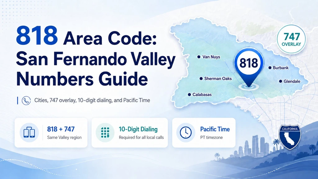 818 Area Code: San Fernando Valley, Los Angeles — Cities, Overlay & Business Guide