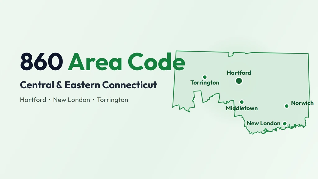 860 Area Code: Hartford & Central-Eastern Connecticut banner