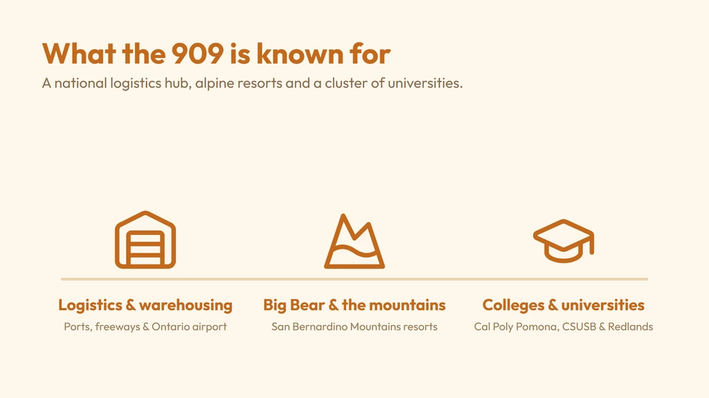 Inland Empire highlights — logistics and warehousing, the San Bernardino Mountains and regional universities