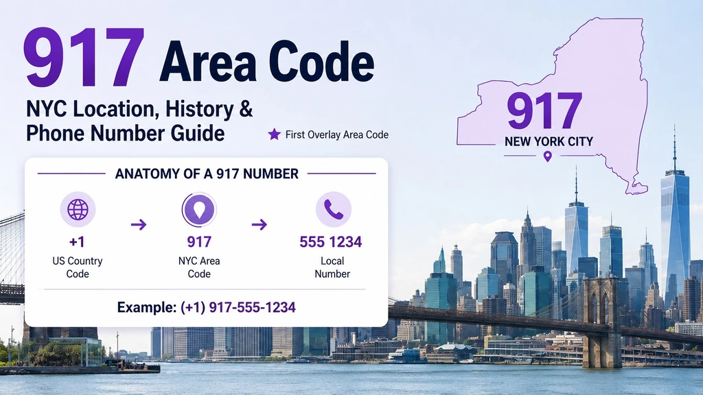 917 Area Code: New York City — Cities, Overlay & Business Guide banner
