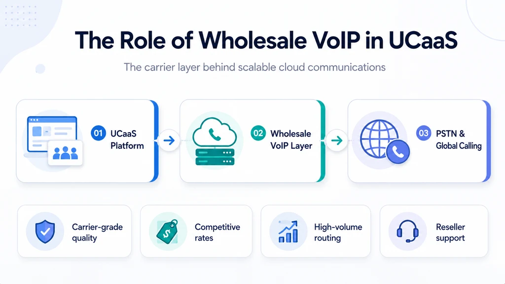 The role of Wholesale VoIP in UCaaS deployments — PSTN connectivity, carrier-grade reliability and competitive pricing